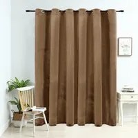 Tenda Oscurante con Anelli in Metallo Velluto Beige 290x245 cm cod mxl 73041