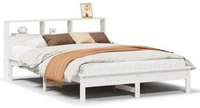 Letto senza materasso bianco 160x200 cm legno massello di pino