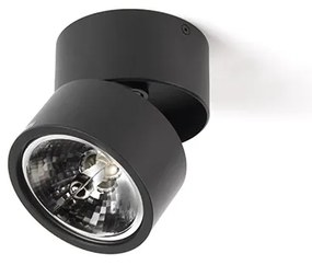 Faretto moderno nero rotondo orientabile - Go Nine