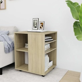Mobiletto Con Ruote Rovere Sonoma 60x53x72 Cm Legno Multistrato /