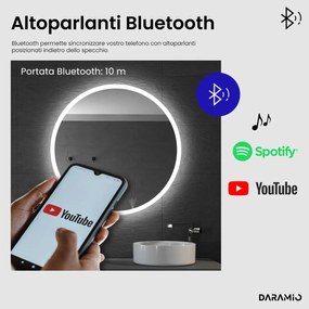 Specchio rotondo con luce LED E1