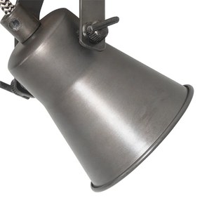 Faretto country nero con legno 2 luci regolabile - Jelle