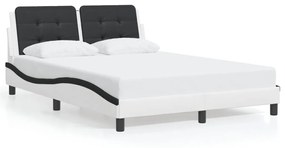 Giroletto Con Luce Led Bianco E Nero 140x200 Cm İn Similpelle /
