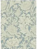 Morris & Co Carta da parati Chrysanthemum Toile - China Blue/ Cream