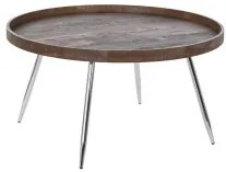 Tavolino da Caffè DKD Home Decor Marrone Argentato Metallo Acciaio Legno MDF 30 x 40 cm 78 x 78 x 41,5 cm