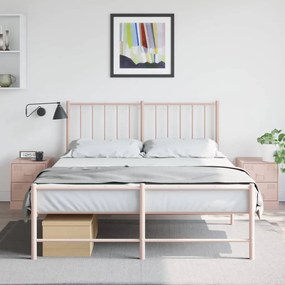 Comodini 2 Pz Rosa 34,5x39x44 Cm İn Acciaio /