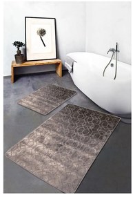 Set di tappetini per il bagno grigi in velluto 2 pz 60x100 cm – Mila Home