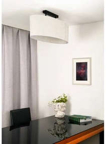 Duolla - Lampadario a plafone OVAL 2xE27/15W/230V grigio