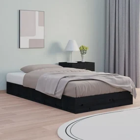 Giroletto Nero 135x190 Cm Double İn Legno Massello /
