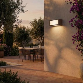 Applique con Sensore Movimento E27 IP65 FLUTE per esterno - Corten