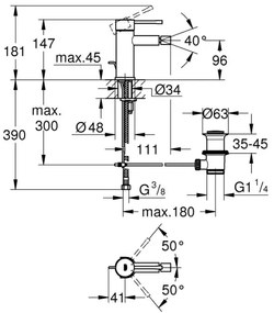 GROHE 32935001 - Miscelatore per bidet ESSENCE DN 15 cromo lucido