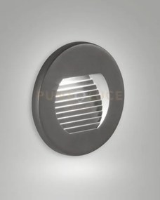 Wink segnapapasso led 3w 3000k 215lm grigio scuro tondo ip65