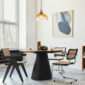 Globo 15786H1 - Lampadario a sospensione con filo SALVY 1xE27/60W/230V diametro 25 cm arancione