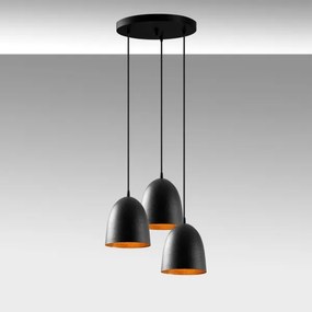 Lampada a sospensione con cavo TATTOO 3xE27/40W/230V nero