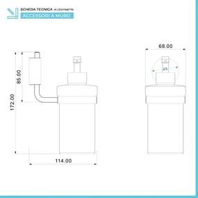 Set accessori a muro 3 pezzi in acciaio cromato e viti incluse Plaza