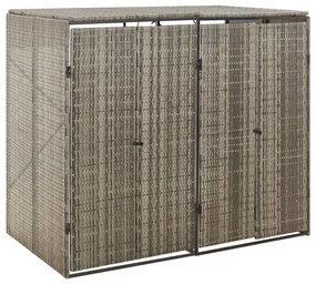 Copribidone Doppio Grigio 140x80x117 Cm İn Polyrattan /