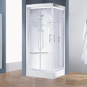 Cabina doccia idromassaggio rettangolare CAYENNE 70 x 90 cm sinistra