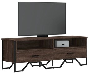 Mobile Porta Tv Rovere Marrone 122x34x41cm İn Legno Multistrato /