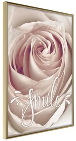 Poster  Rose with a Message  Cornice Quadri Cornice d'oro, Larghezza x Altezza Home decor 20x30