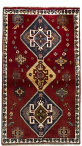 Shiraz Tappeto persiano 80 x 140 Rosso (Iran) Annodato A Mano