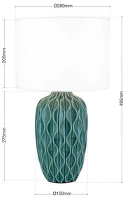 Orion - Lampada da tavolo TORTUGA 1xE27/40W/230V verde/bianco