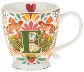 Tazza mug lettera E 450 ml Royal Garden