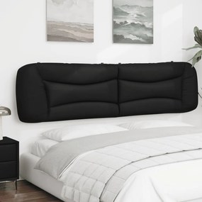 Cuscino testiera nero 200 cm in similpelle