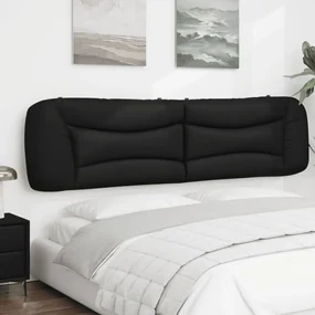 Cuscino testiera nero 200 cm in similpelle