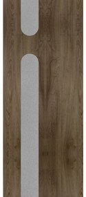 Pannello per porta d'ingresso P390 pellicolato pvc noce L 92 x H 210.5 cm, Sp 12 mm apertura destra