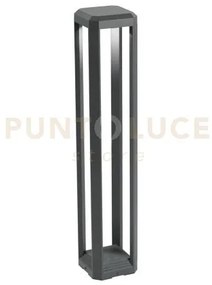 Ges952- paletto led 4000k 838lm 13w grigio antracite ip65 80cm
