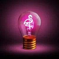 Lampadina fenicottero LED decorativa e ricaricabile