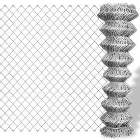 Recinzione İn Rete İn Acciaio Zincato 25x1,25 M Argento /