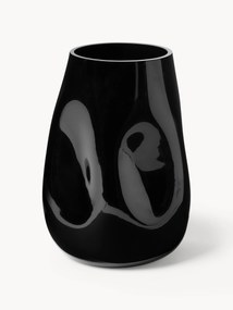 Vaso in vetro soffiato Obsidian, alt. 26 cm