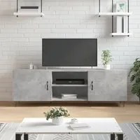 Mobile Porta TV Grigio Cemento 150x30x50cm in Legno Multistrato 829096