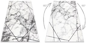 Tappeto moderno COZY Lina, geometrico, Marmo - Structural due livelli di pile grigio