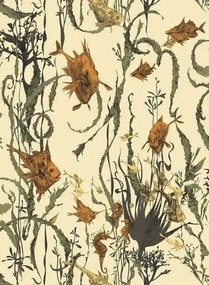 Edmond Petit Carta da parati Jardin Marine - RM115-05 - Orange