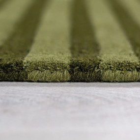 Tappeto verde in lana tessuto a mano 200x290 cm Conway Retro – Flair Rugs