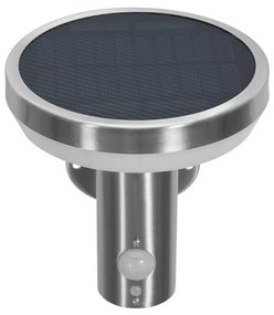 Applique da parete Solare con Sensore Movimento IP54 Acciaio Colore Bianco Naturale 4.000K