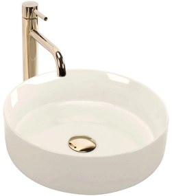 Lavabo da appoggio Rea SAMI ECRU SHINY