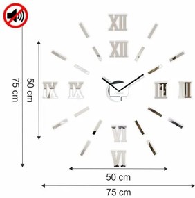 Orologio a specchio con numeri romani