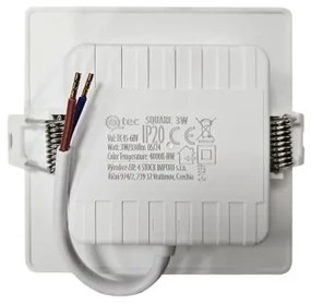 Lampada LED da incasso SQUARE LED/3W/230V 4000K 9x9 cm bianco