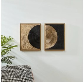 Eglo 423034 - SET 2x Painting ROBERVAL 43x33 cm nero/oro