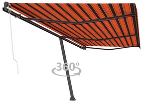 Tenda da Sole Autoportante Automatica 600x300cm Arancio Marrone