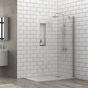 Doccia walk in 100 cm con staffa diagonale vetro trasparente |  KS2800C - KAMALU