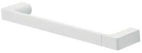 Portasciugamani 35 cm bianco opaco Gedy serie Pirenei in ottone con fissaggio a muro