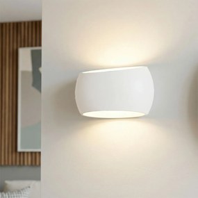 Applique da Parete E27 CURVY in Gesso Pitturabile