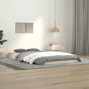 Giroletto Senza Materasso Bianco 100x200 Cm Legno Massello Pino /