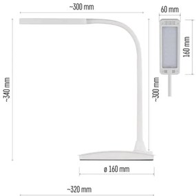 Lampada da tavolo LED dimmerabile EDDY LED/6W/230V 3000/4500/6800K bianca