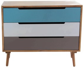 ADELINE - mobile 3 cassetti in mdf multicolor