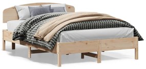 Giroletto con testiera 150x200 cm in legno massello di pino